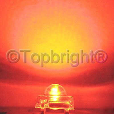 50 pcs 5MM 15KMCD 120 degree superflux red led free r