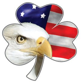 Fire rescue american flag eagle shamrock helmet decal