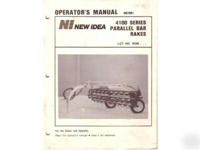 New idea 4100 parallel bar rake operator's manual