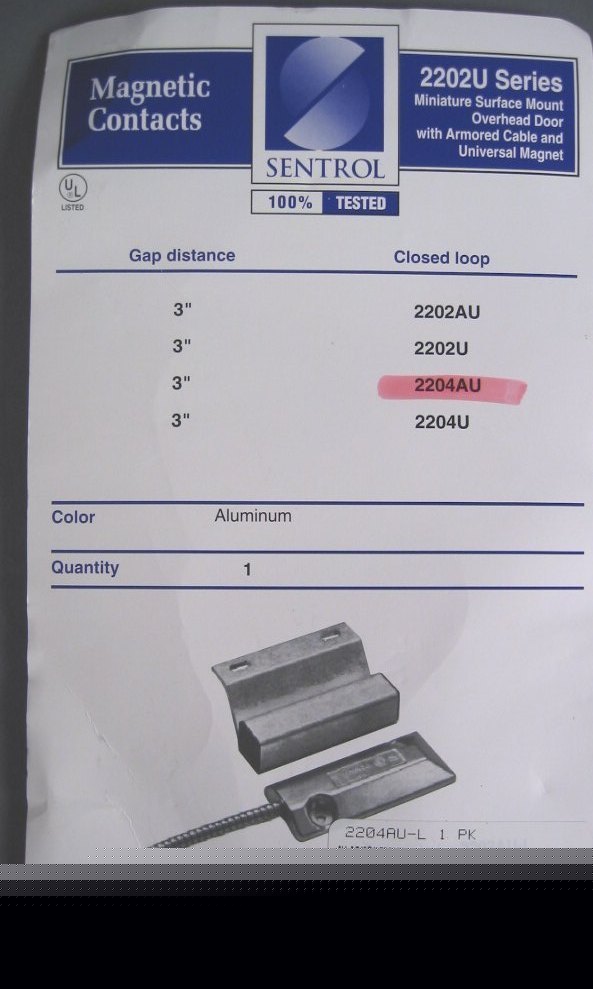 New sentrol magnetic contacts 2204AU series/aluminum/ 
