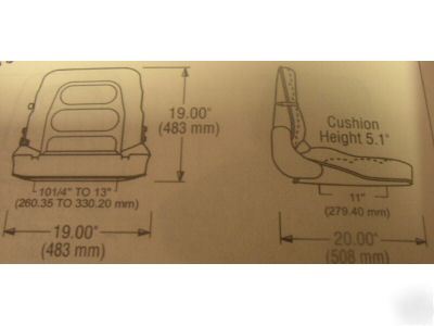 S125S cloth forklift seat suspension with seat switch