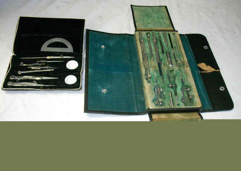 Vintage protractors/compass sets made in germany
