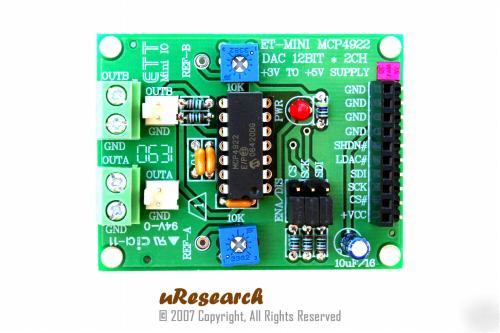 Mini-12BIT-dac (12-bit digital analog) basic stamp, pic