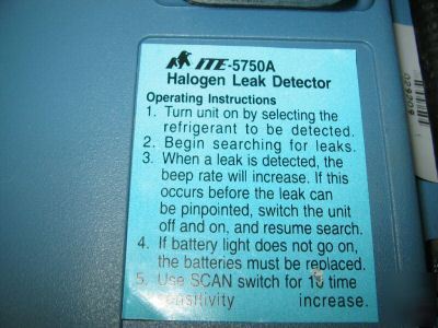 Ite 5750A halogen leak detector
