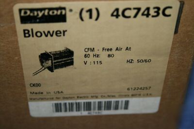 Dayton forward curve direct drive transflow blower 