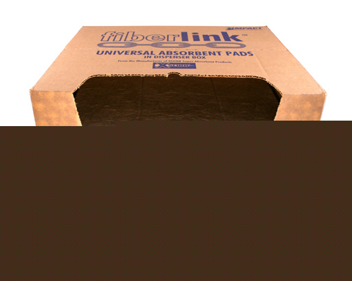 Meltblown medium weight absorbent pads in dispenser box