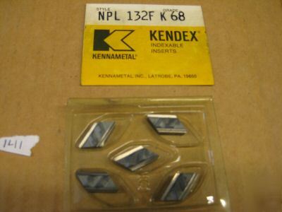 New 5- kennametal carbide inserts (NPL132F)