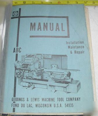 G&l giddings lewis automatic bar chucking lathe manual