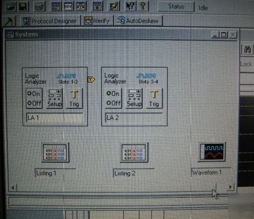 Tektronix TLA715 logic analyzer + TLA7AA1+tla 7L4 + opt