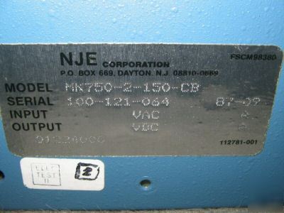 Mk nje industrial power supply MK750-2-150-cb