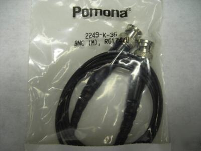 Pomona bnc male cable w molded strain relief k 36