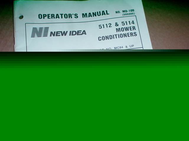 New idea 5112 5114 mower conditioner operator manual