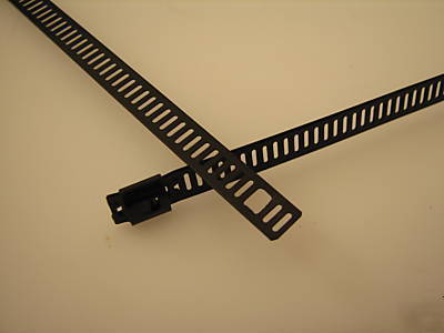 316 stainless steel black ladder cable ties 150X7MM 25