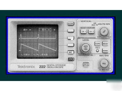 Tektronix 222 dso - service manual paper reprint + cd