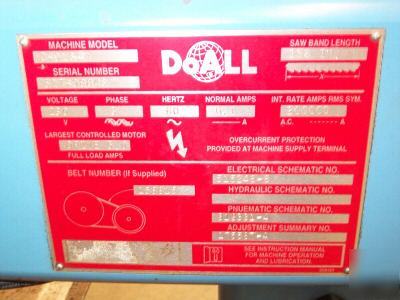 Doall c-916-m horizontal band saw