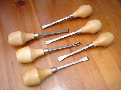 6PC palm chisel set / hand carving / wood working 