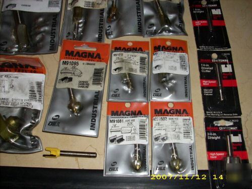 Magna, makita, bosch, craftsman, oldham router bit lot