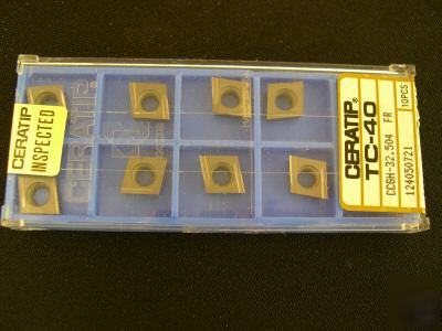 New 10 ea. ceratip inserts ccgh 32.504FR TC40 cermet