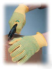 100% kevlarÂ®, medium weight, pvc dots two sides cut-res