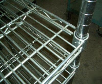 Metro adj 4-shelf open wire shelving 72 x 24 x 55