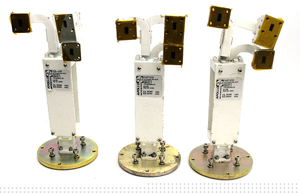 Lot of 3 apollo microwave tx rx psd waveguide diplexer