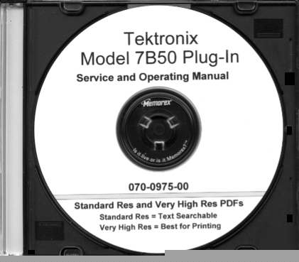 Tek 7B50 service/op manual in 2 res w/txtsrch +extras