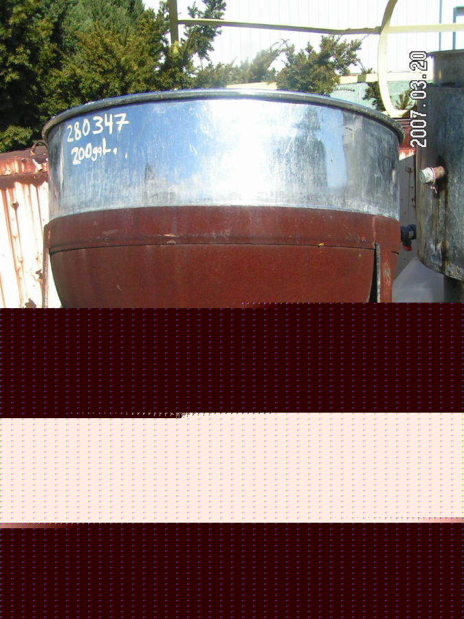 200 gal stainless steel jacketed mixing tank kettle 