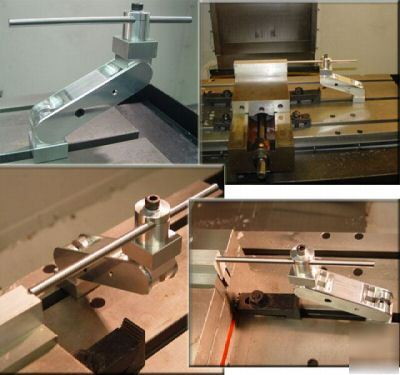 Cnc/milling vice work stop, rapid adjust t-slot clamp.