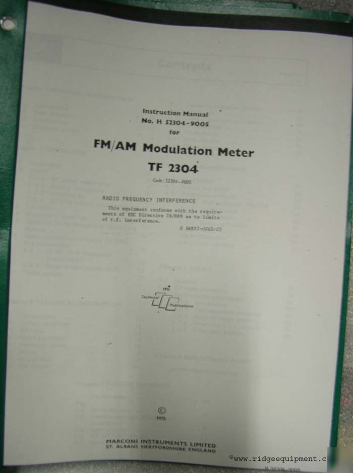 Marconi instruments limited 2304 manual