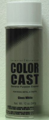 6 cans of interior/exterior color cast spray - white