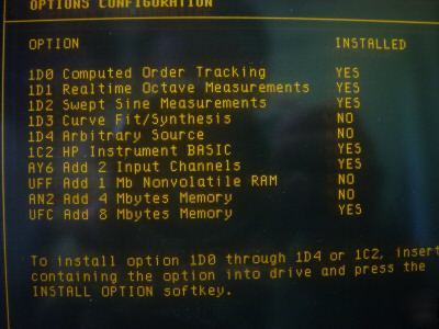 Hp /agilent 35670A dynamic signal analyzer with options