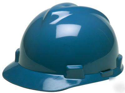 Msa blue v-gard fas-trac ratchet hardhat hard hat