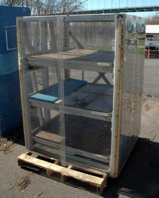 Ridgurak type roller type shelving set up for 3 shelves