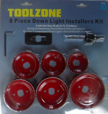 Toolzone 8 piece down light installers kit