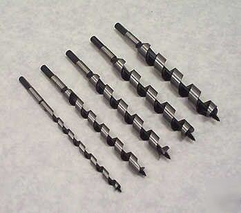 Auger bit set 5 piece (size 3/8 - 1 inch)
