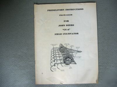 John deere predelivery manual field cultivator for cc-a