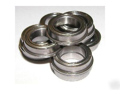 10 bearings 10X15X4 mm flanged ball bearing w/ flange