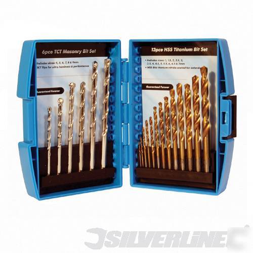 19PK masonary titanium drill bit set & case 633805