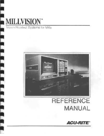 Acu-rite millvision dro digital readout owners manual