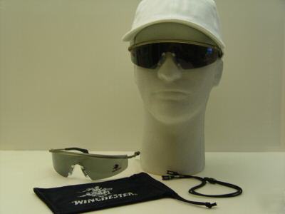 Crews winchester safety glasses - grey lens/metal frame