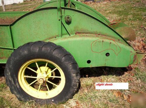 Deere h manure spreader ground drive original working