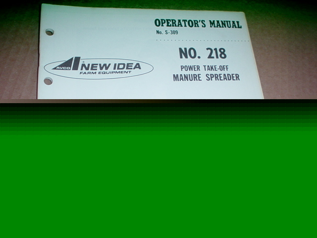 New idea 218 manure spreader operator manual