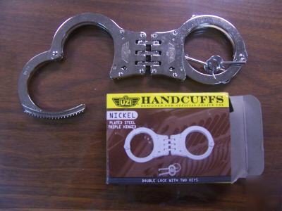 Uzi nickel hinged handcuffs - excellent quality