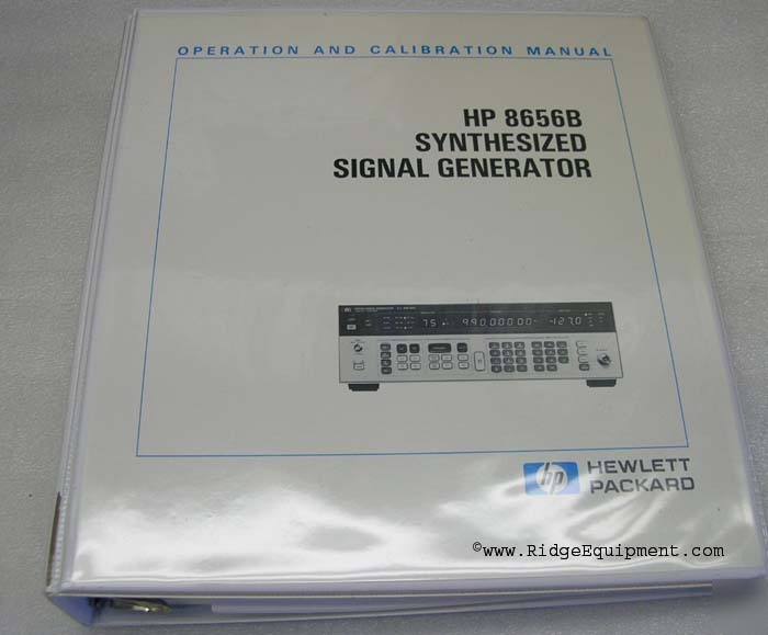 Hp 8656B operation & calibration manual