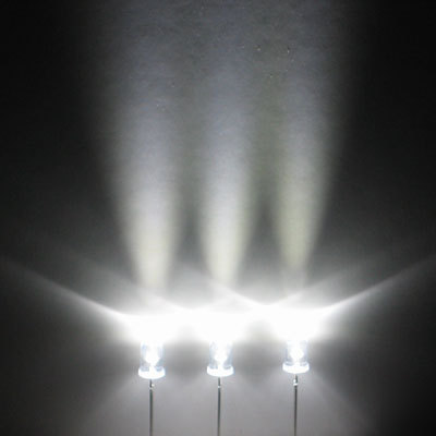 Pure white led set of 1000 super bright 5MM 32000MCD f/