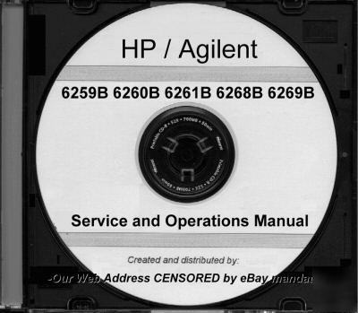 Hp 6259B 6260B 6261B 6268B 6269B service and op manual