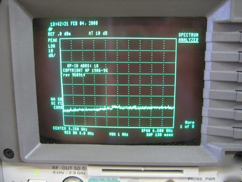 Hp (agilent) 8595E spectrum analyzer, 6.5 ghz opt. 010