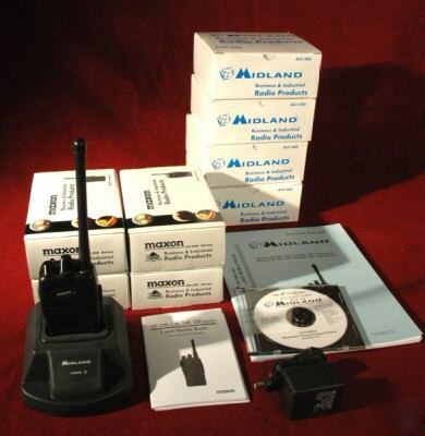 Midland maxon SP220 vhf handheld land mobile radios (4)