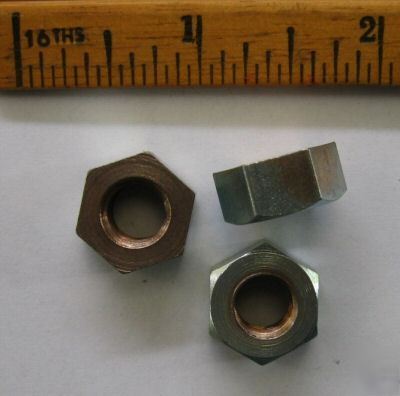 New nuts, bsf, 3/8, plain hex, zinc plated, (5)
