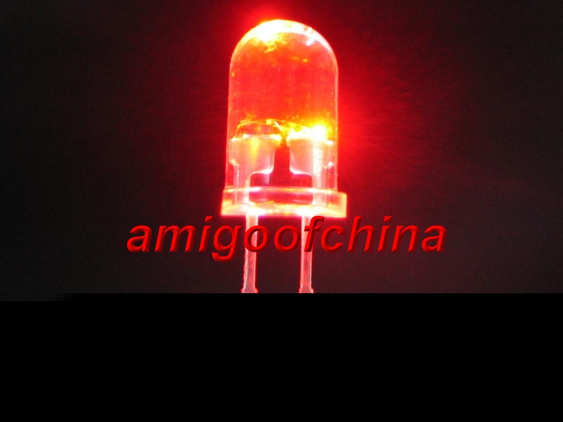 3MM 30X red 5000 mcd led bulb light free resistors